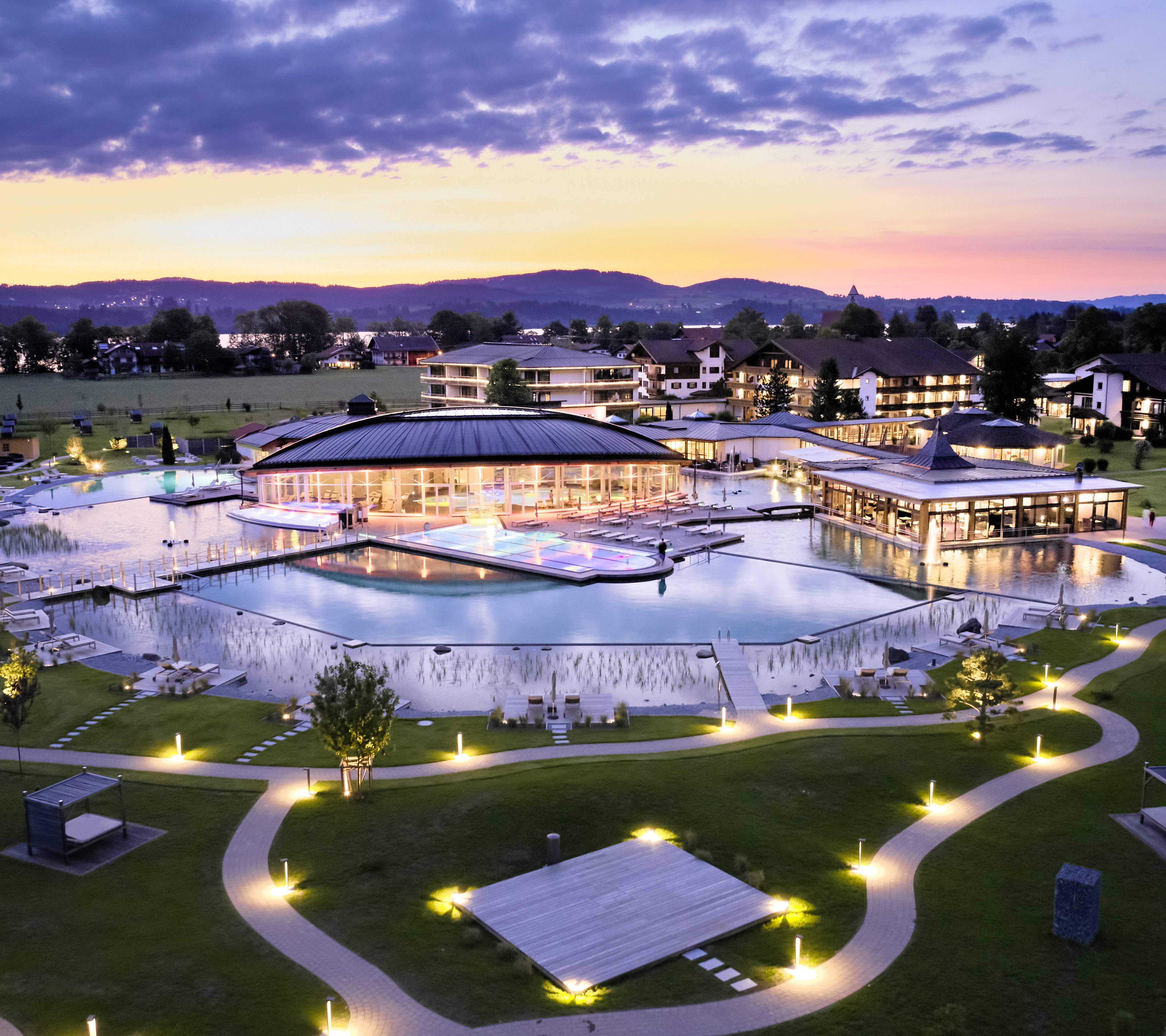Ansicht von einem Luxus Spa Resort im Allgäu in Bayern
